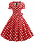 Robe Rouge Année 50 - Louise Vintage