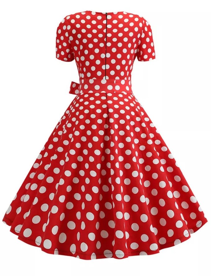 Robe Rouge Année 50 - Louise Vintage