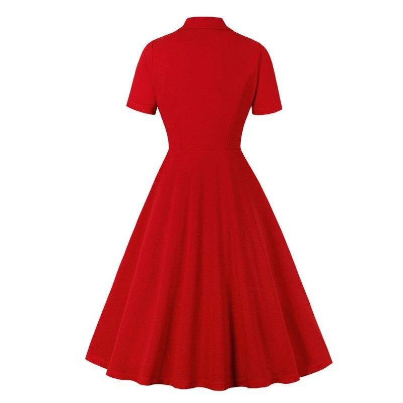 Robe Rouge Année 50 Chic - Louise Vintage