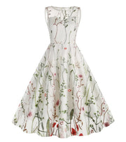 Robe Style 50's Vintage Fleurs