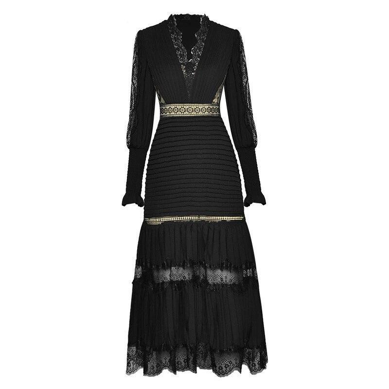 Robe Style Année 40 New York Noire - Louise Vintage