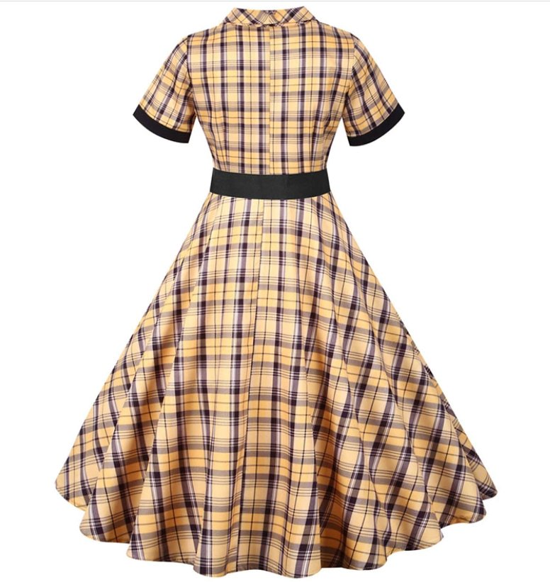 Robe Style Année 50 Jaune - Louise Vintage