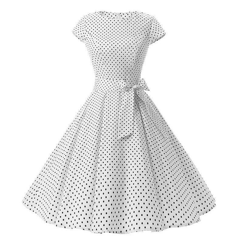 Robe Style Année 50 pas Cher Blanche - Louise Vintage