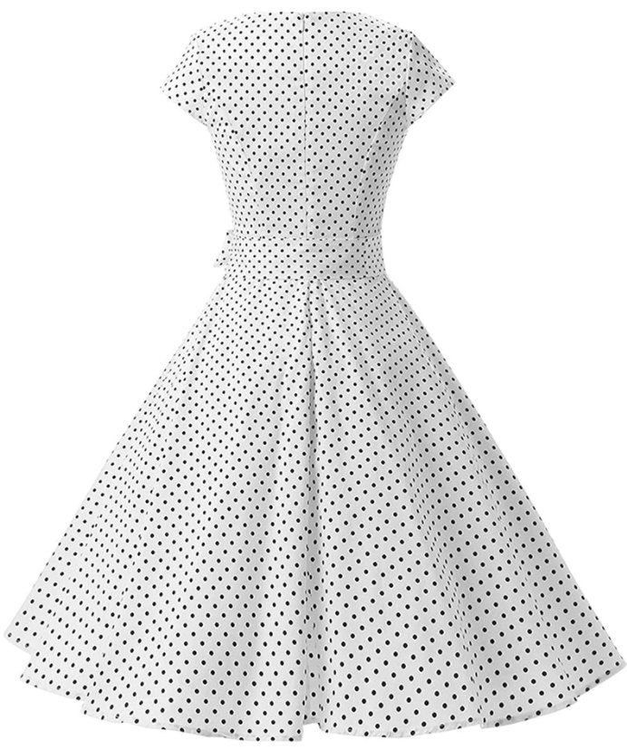 Robe Style Année 50 pas Cher Blanche - Louise Vintage
