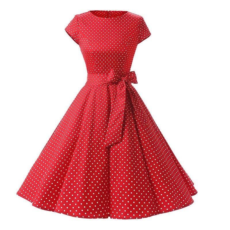 Robe Style Année 50 pas Cher Rouge - Louise Vintage