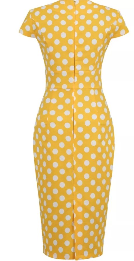 Robe Style Année 60 Femme Jaune - Louise Vintage