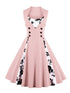 Robe Style Année 60 Femme Rose - Louise Vintage