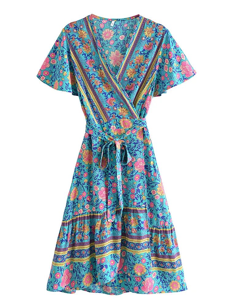 Robe Années 70 Noir Et Orange Fleurie - Taille 10, Style Décalé, Occasion Très Bon état
