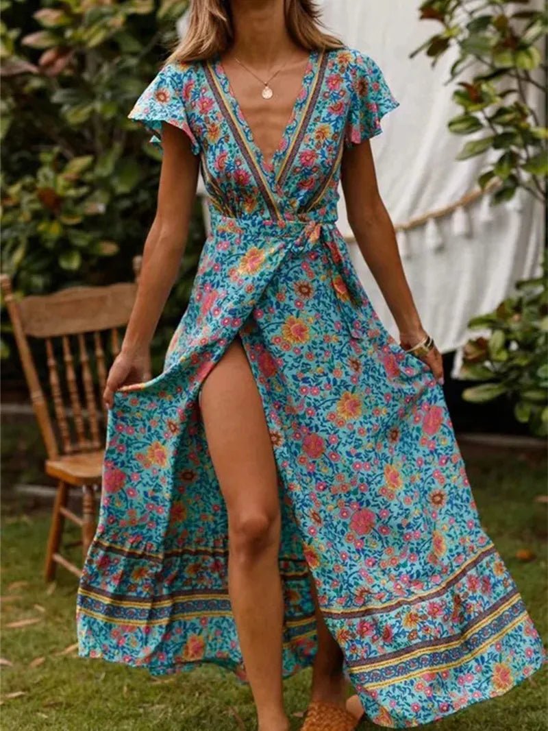 Robe Style Année 70 Imprimés Floraux - Louise Vintage