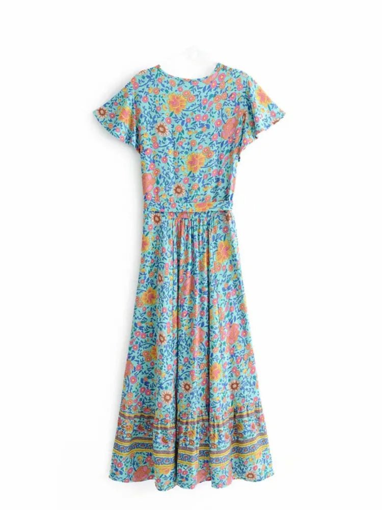 Robe Style Année 70 Imprimés Floraux - Louise Vintage