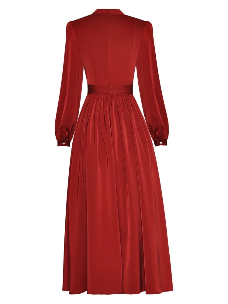 Robe Style Années 40 Bordeaux - Louise Vintage