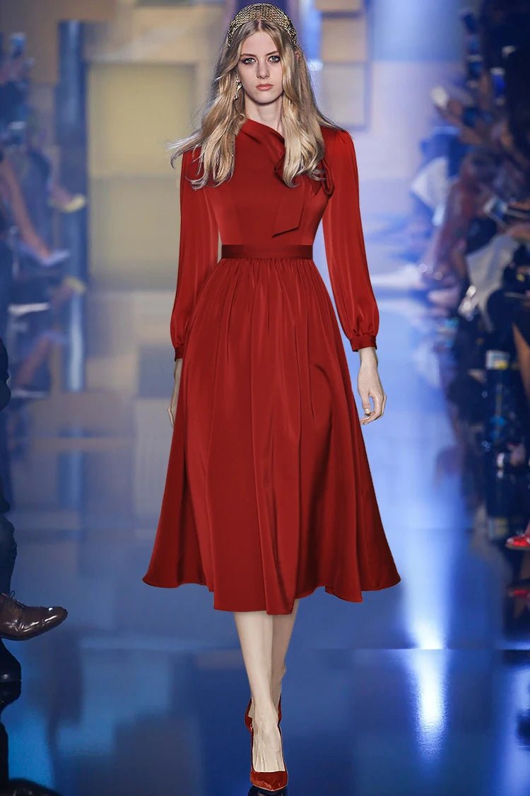 Robe Style Années 40 Bordeaux - Louise Vintage