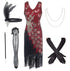 Robe Style Gatsby Année 20 Rouge (Avec Accéssoires) - Louise Vintage