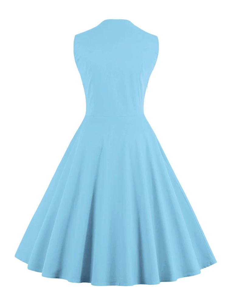Robe Style Vintage Grande Taille Bleu - Louise Vintage