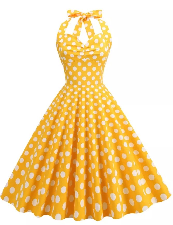 Robe Swing Années 50 épaule Nue - Louise Vintage