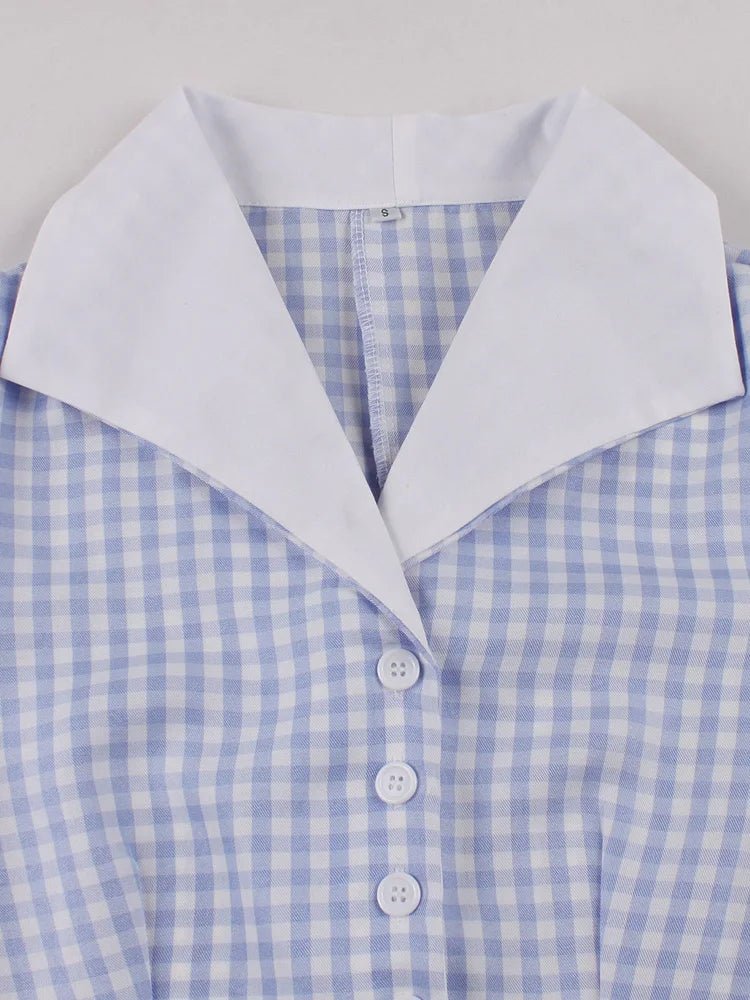 Robe Tablier Vintage Bleu - Louise Vintage