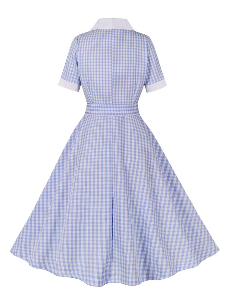 Robe Tablier Vintage Bleu - Louise Vintage