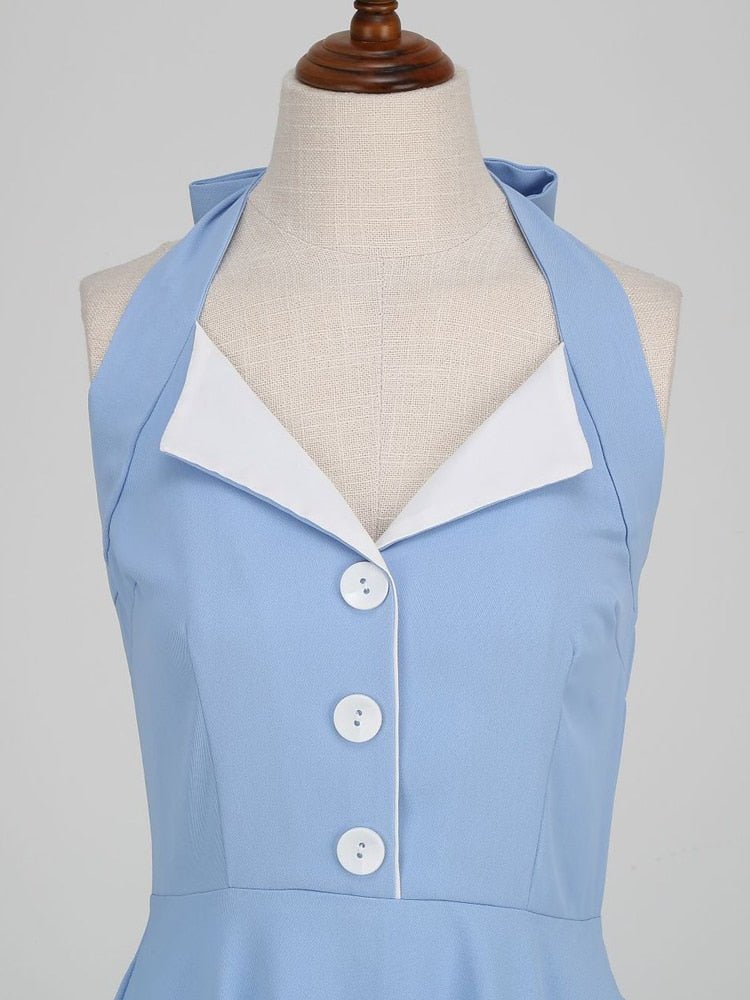 Robe Trapèze Année 60 Fleurs Rose - Louise Vintage