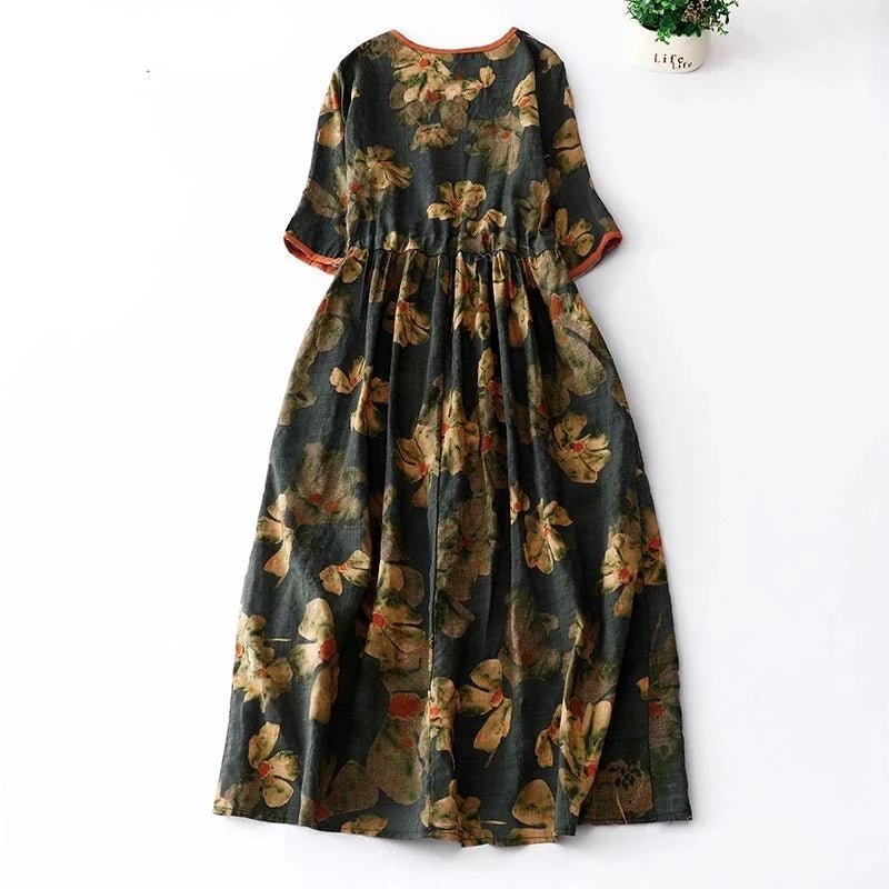 Robe Trapèze Année 70 Noire - Louise Vintage