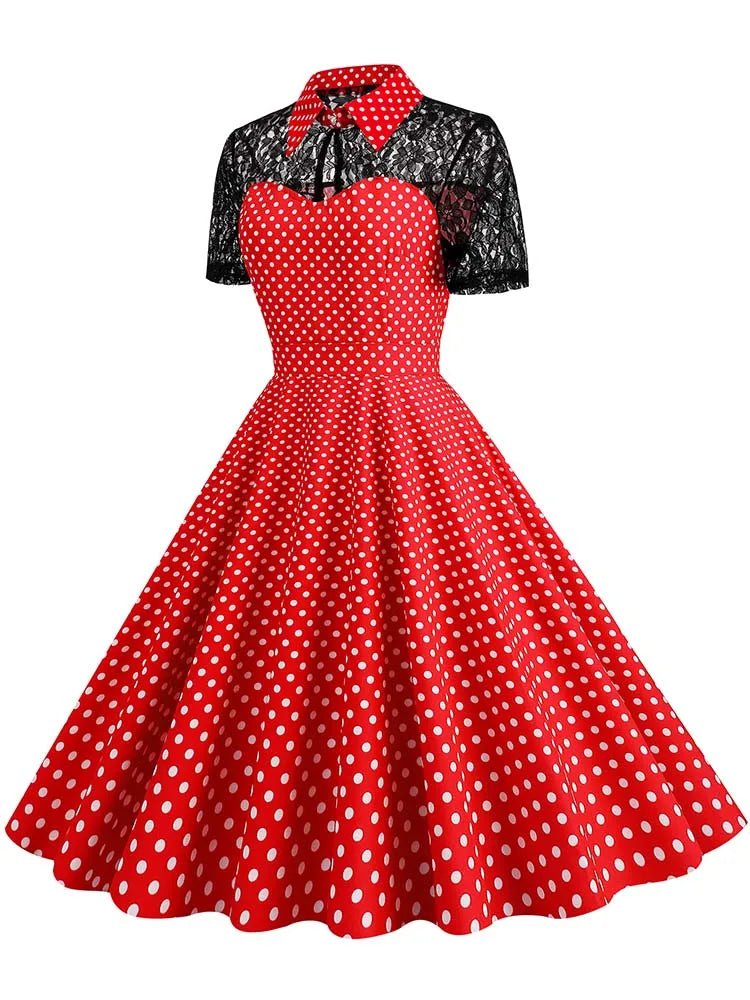 Robe Trapèze Vintage Rouge - Louise Vintage