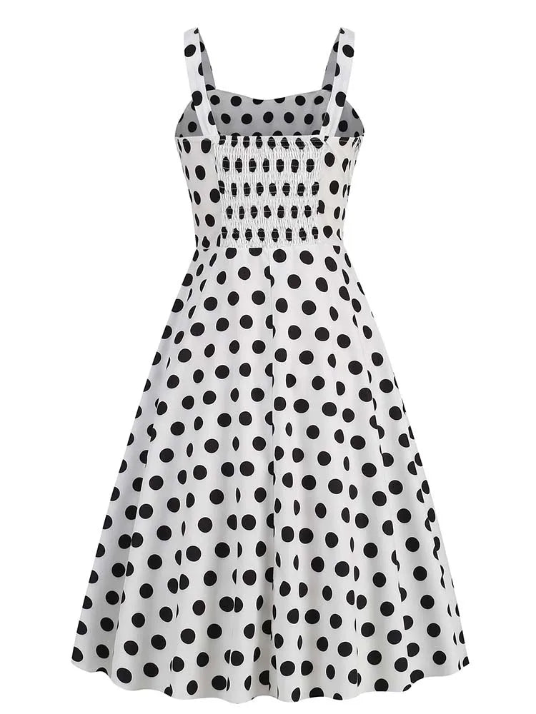 Robe Type Année 50 Blanche - Louise Vintage