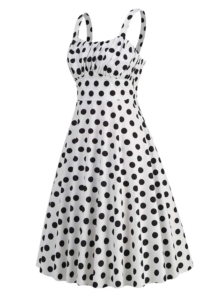 Robe Type Année 50 Blanche - Louise Vintage