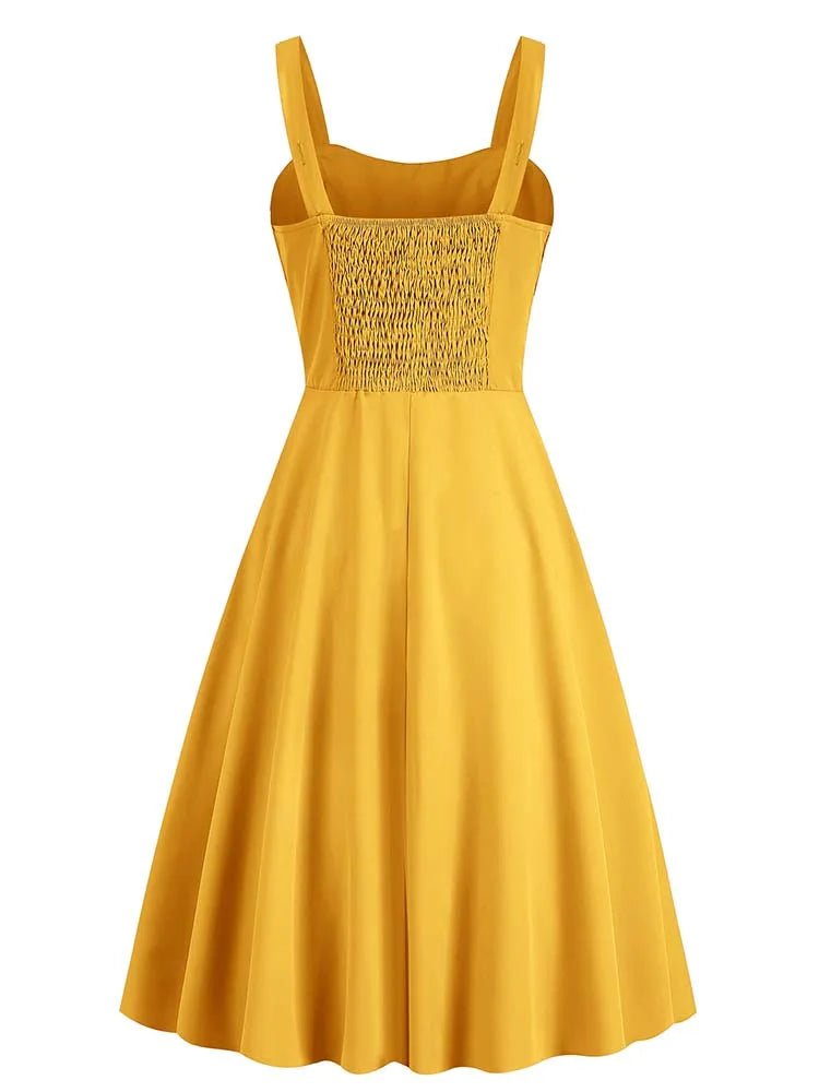 Robe Type Année 50 Jaune - Louise Vintage
