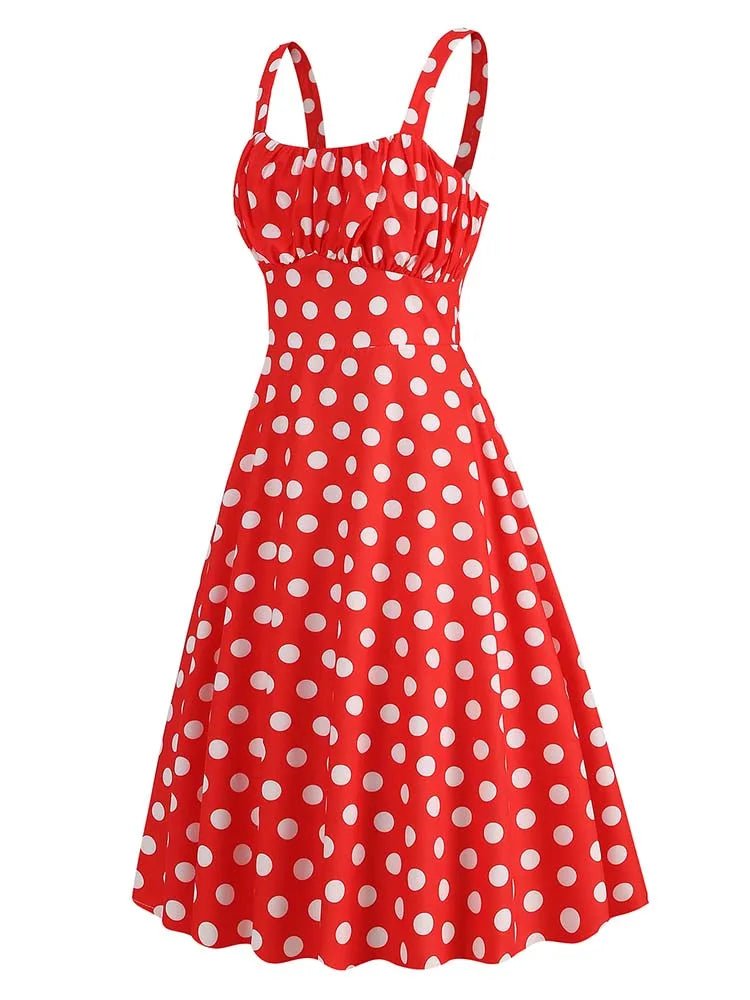 Robe Type Année 50 Rouge - Louise Vintage