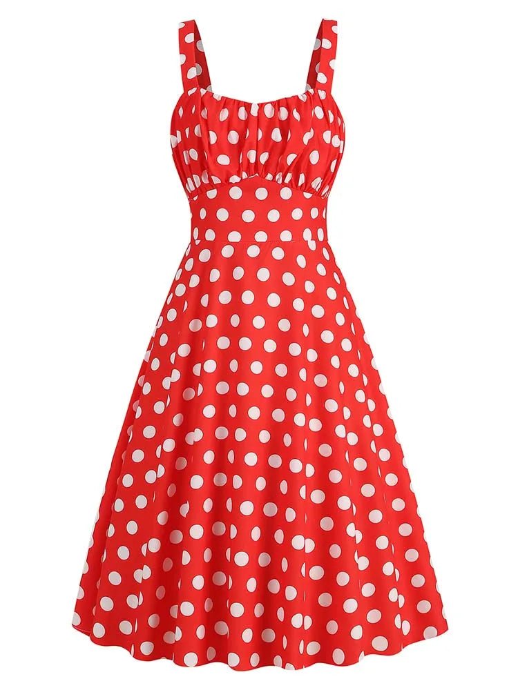 Robe Type Année 50 Rouge - Louise Vintage