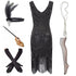 Robe Vintage 1920 Noir Mat (Avec Accéssoires) - Louise Vintage