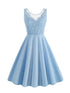 Robe Vintage 1950 Bleu Ciel - Louise Vintage
