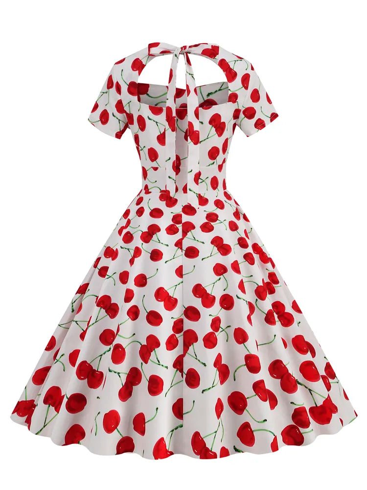 Robe Vintage 1950 Cerises - Louise Vintage