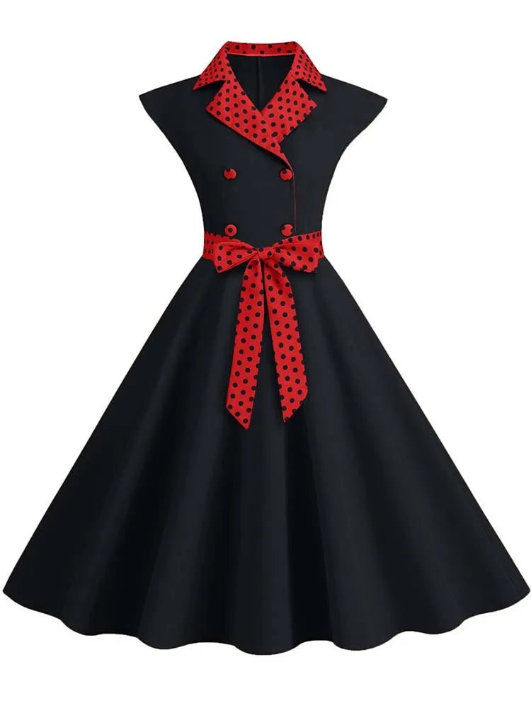 Robe Vintage 1950 Noir - Louise Vintage