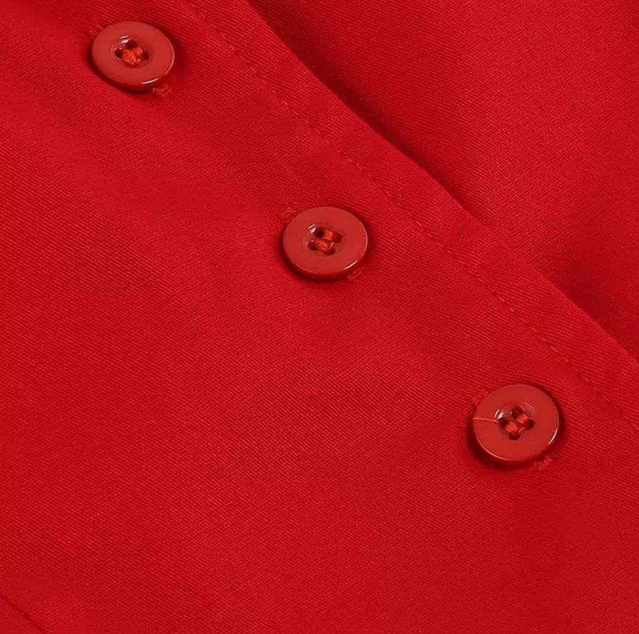 Robe Vintage 1950 Rouge - Louise Vintage