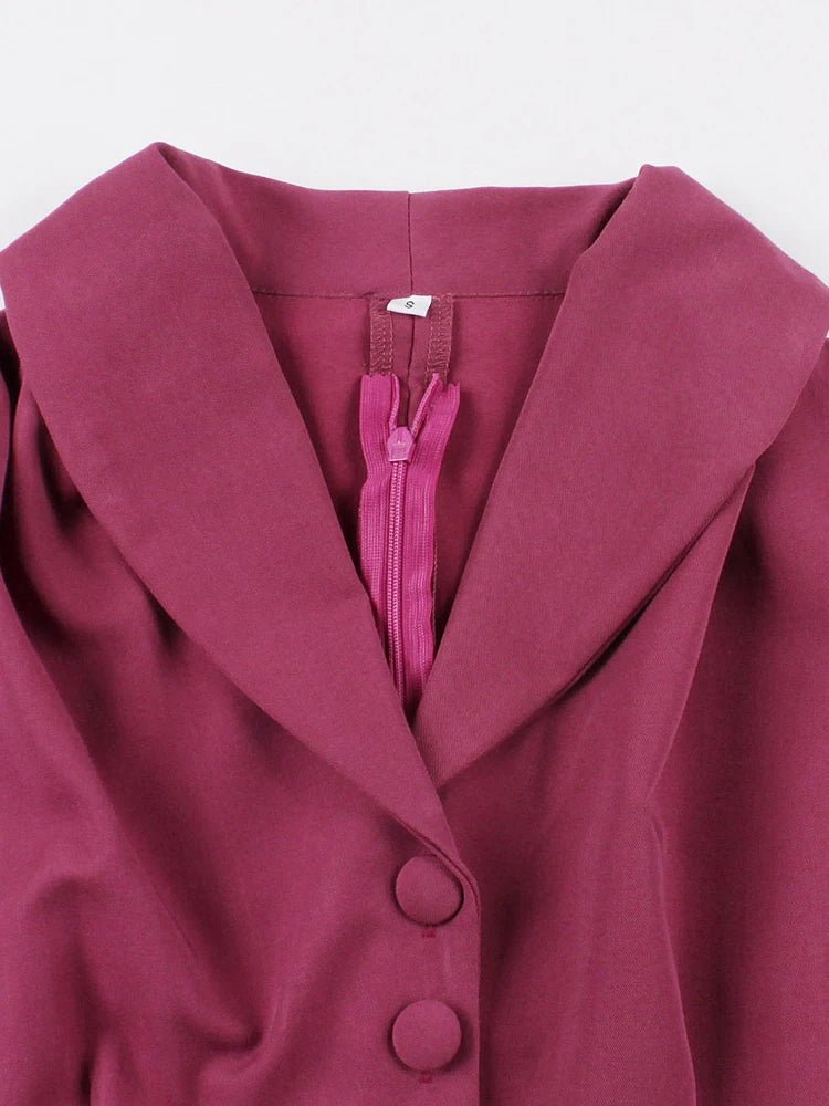 Robe Vintage 3/4 Bordeaux 1960 - Louise Vintage