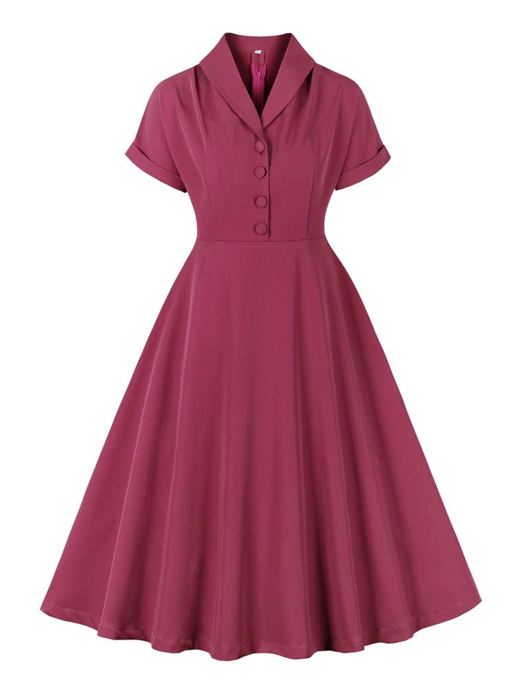 Robe Vintage 3/4 Bordeaux 1960 - Louise Vintage