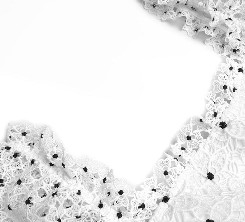 Robe Vintage 40s Blanche Pois - Louise Vintage