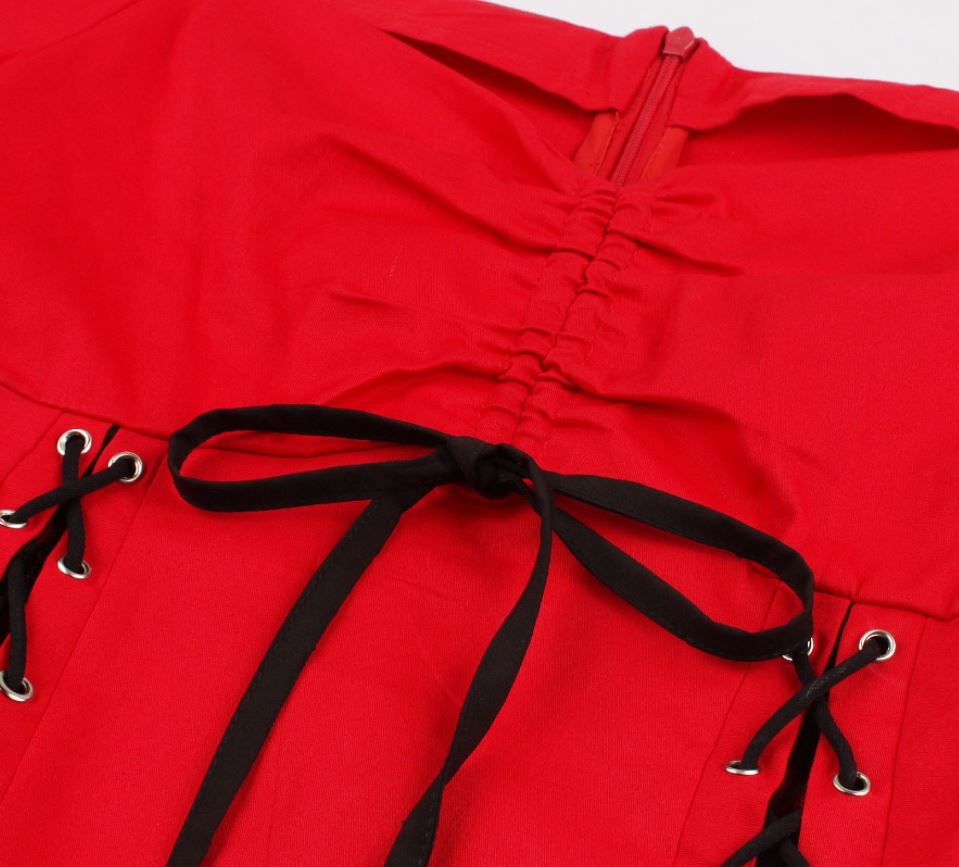 Robe Vintage 50s Grande Taille Rouge - Louise Vintage