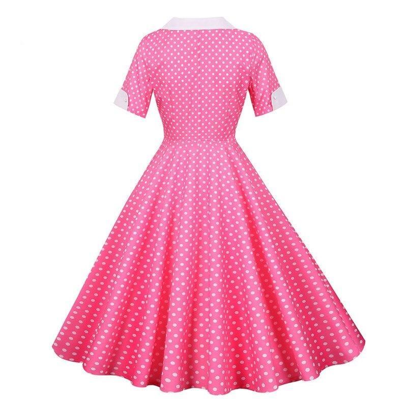 Robe Vintage 50s Rose Pois - Louise Vintage