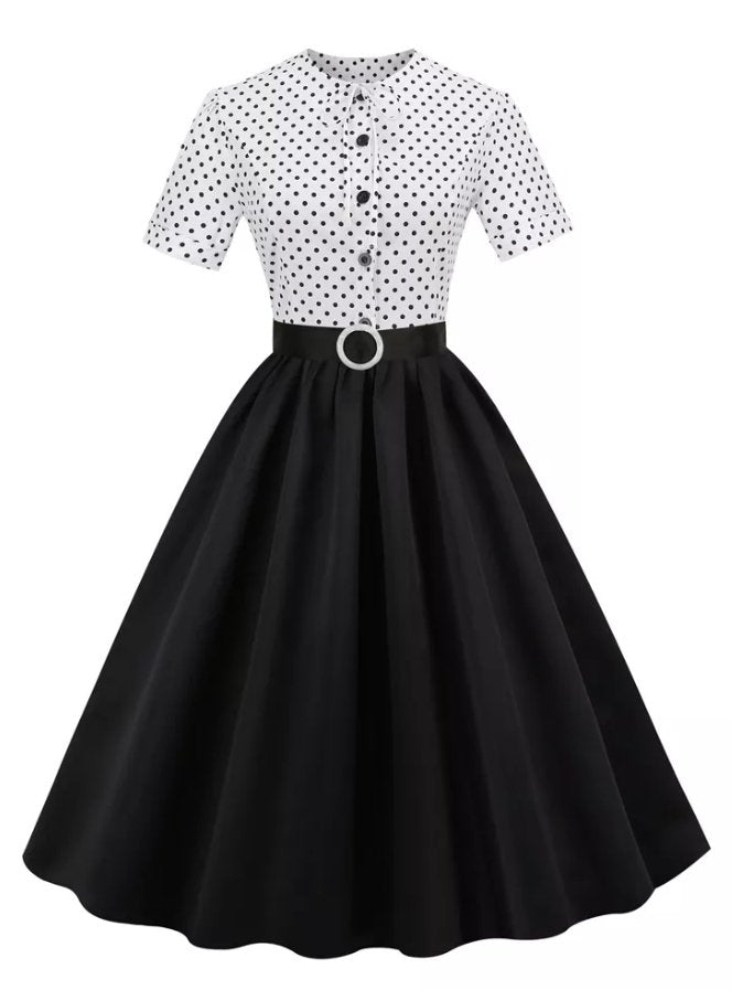 Robe Vintage 60s Noir et Blanc - Louise Vintage