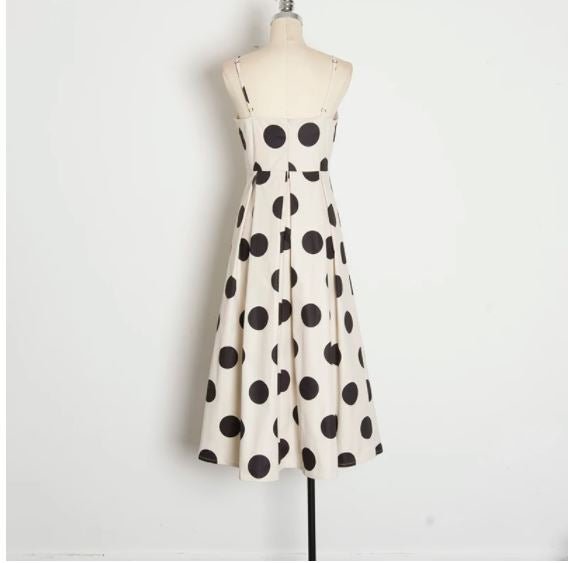Robe Vintage à Pois Blanche - Louise Vintage