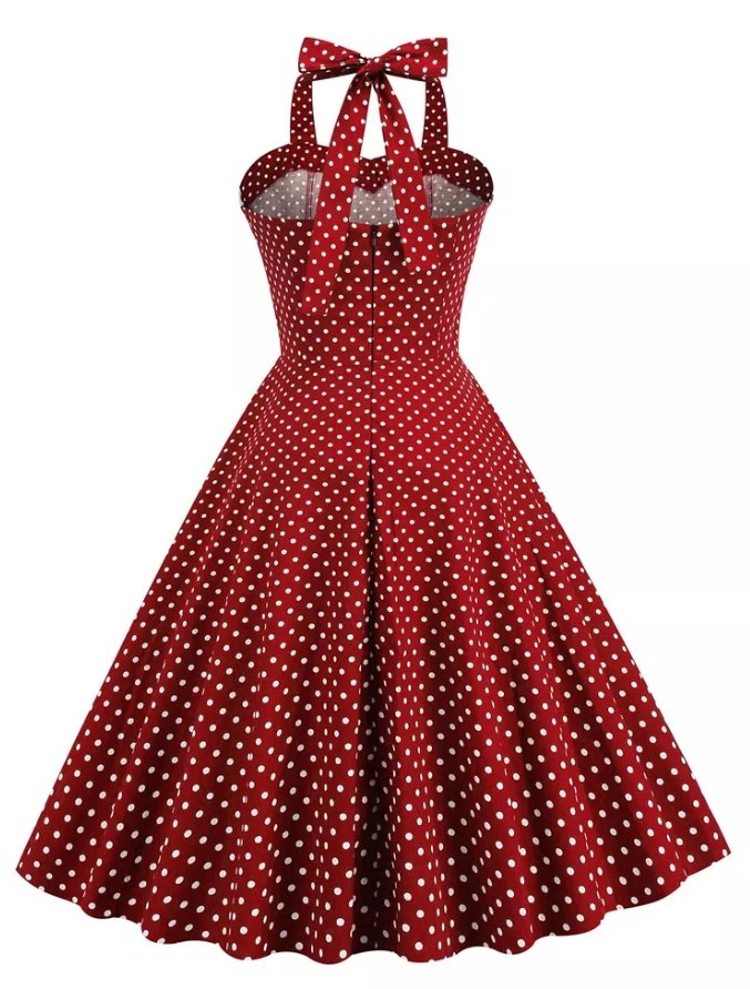 Robe Vintage à Pois Rouges - Louise Vintage