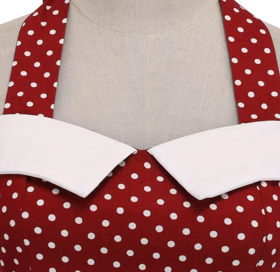 Robe Vintage à Pois Rouges - Louise Vintage