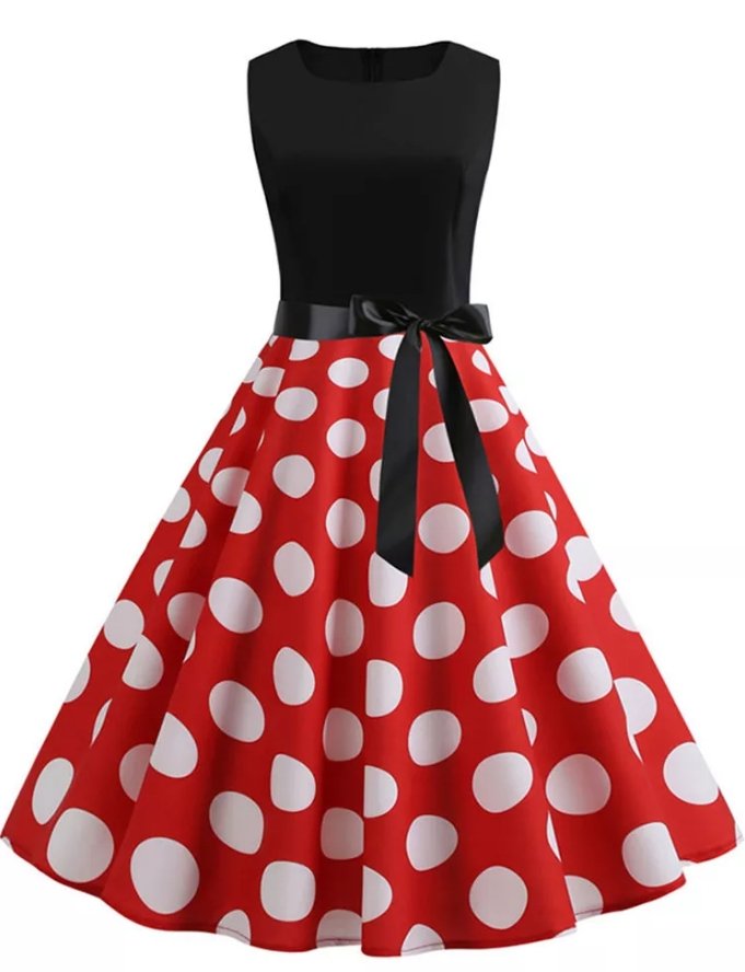 Robe Vintage Anglaise Rouge - Louise Vintage