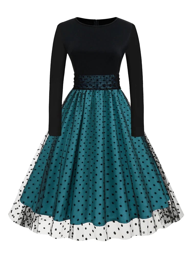 Robe Vintage Année 50 manches longues - Louise Vintage