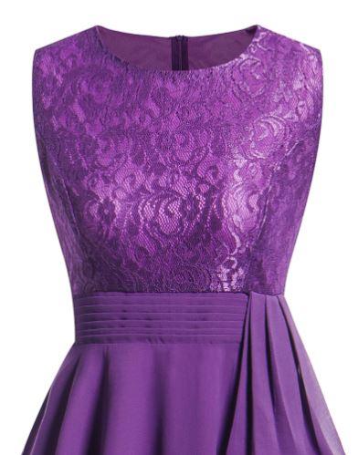Robe Vintage Année 50 Soir Violet - Louise Vintage