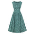 Robe Vintage Année 50 Verte Pois Noirs - Louise Vintage