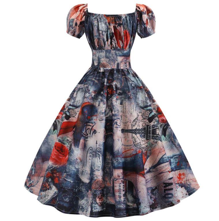 Robe Vintage Année 60 Art - Louise Vintage