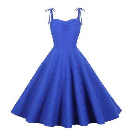Robe Vintage Année 60 Chic Bleu - Louise Vintage