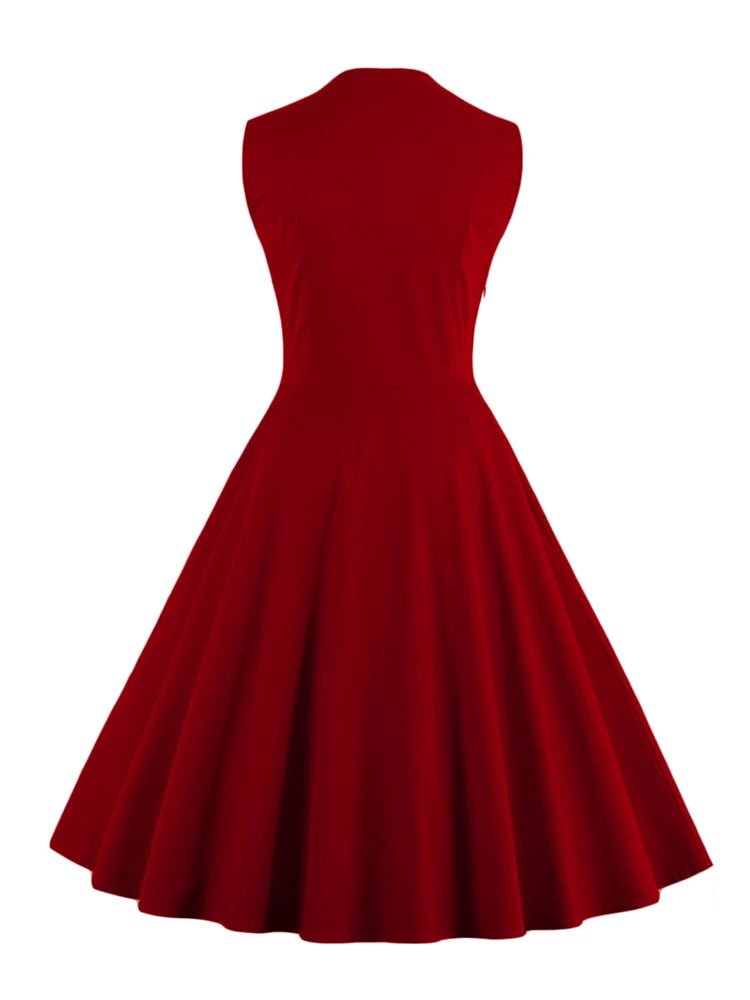 Robe Vintage Année 60 Chic Bordeaux - Louise Vintage